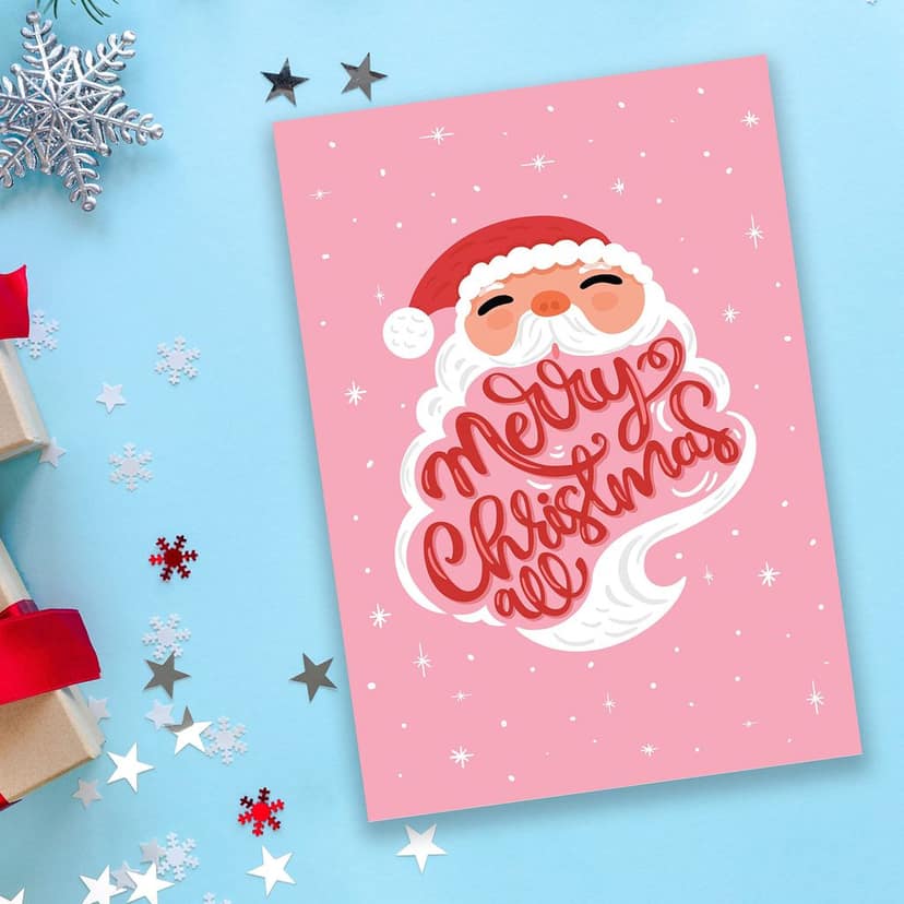 Rack Jack Funny Christmas Xmas Greeting Card for Secret Santa Gifts New Year Friends Family Colleagues with Pastel Envelope - Merry Christmas All view 3