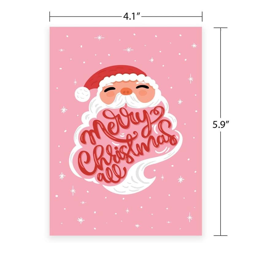 Rack Jack Funny Christmas Xmas Greeting Card for Secret Santa Gifts New Year Friends Family Colleagues with Pastel Envelope - Merry Christmas All view 4