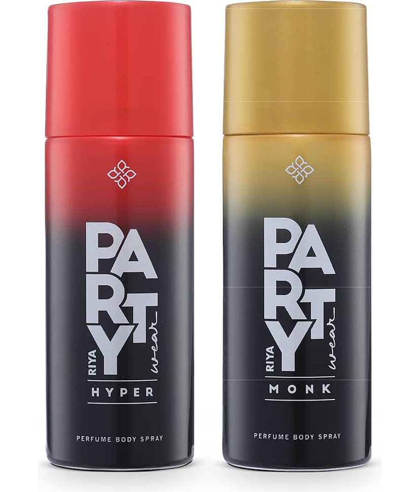 Riya Party Wear Combo Perfume Body Spray Deodorant Spray for Men 300 ml ( Pack of 2 )