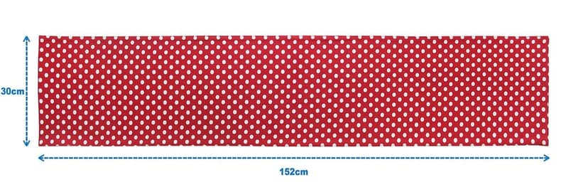 Airwill Cotton Polka Dot Red Designed Pattern Table Runner Length 152cm (Red, Pack of 1) view 2