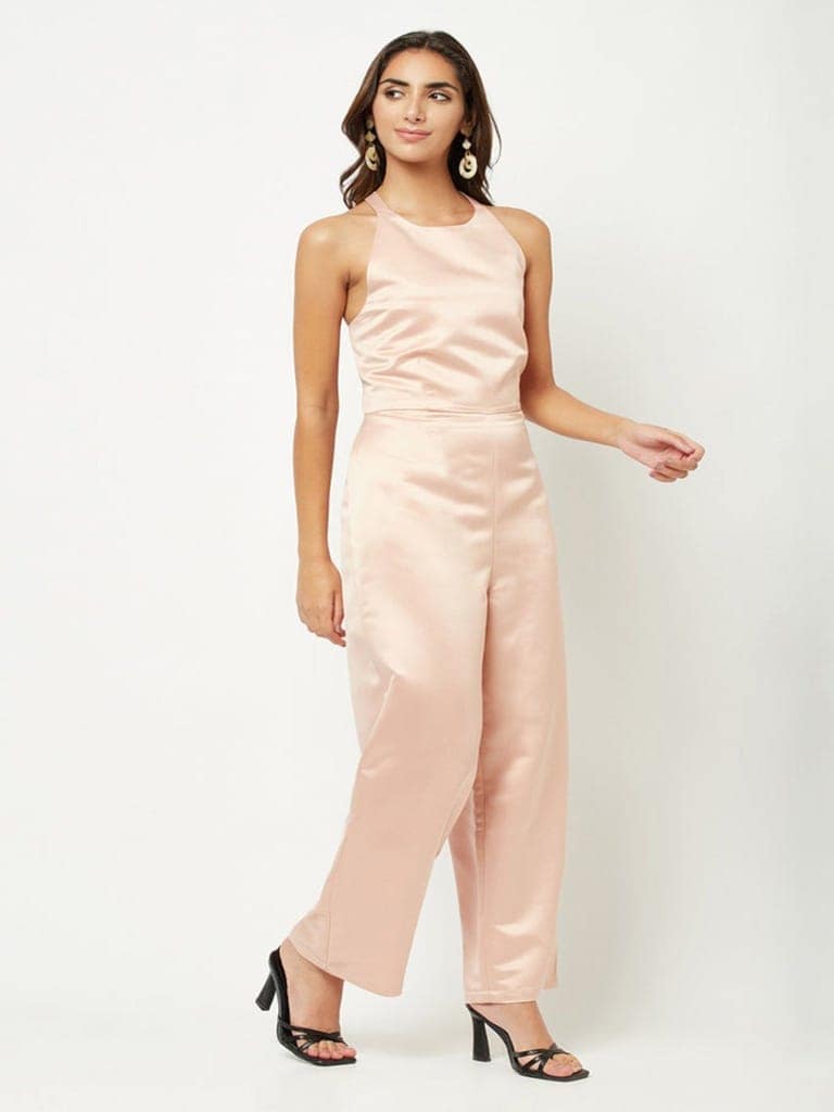 Peach Matte Jumpsuit view 4