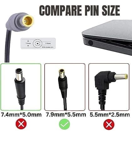 Laptop Adapter 90W IBM 20V - 4.5A For Lenovo (Pin Size 7.9*5.5mm with pin inside) – Compatible view 4