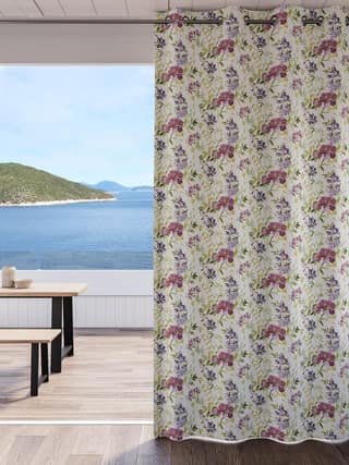 Ddecor Curtain Pack of 1, Polyster Digital Print Floral Curtain, Large Door 9 FT, Florie, Room Darkening |135 CM X 270 CM, Purple