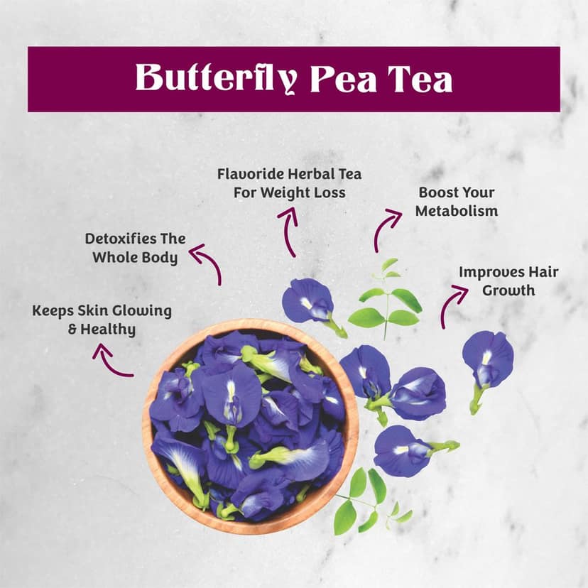 True Nirvana Butterfly Pea Tea – 100% Natural Herbal Blue Tea – Caffeine-Free view 5