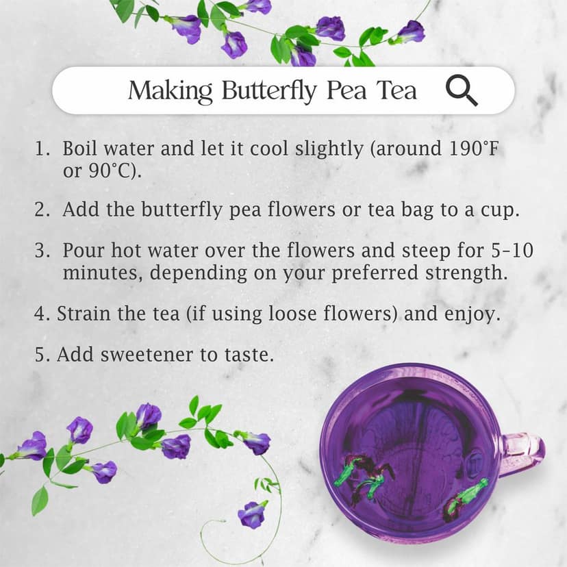 True Nirvana Butterfly Pea Tea – 100% Natural Herbal Blue Tea – Caffeine-Free view 6