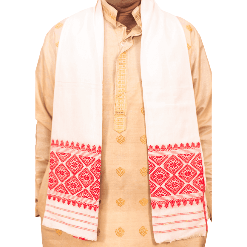 Cotton Gamusa | Traditional Assamese Ceremonial