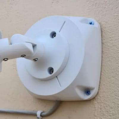 PVC Round Junction Box , Indoor/Outdoor with Nails , (5X5) For CCTV Cameras - White