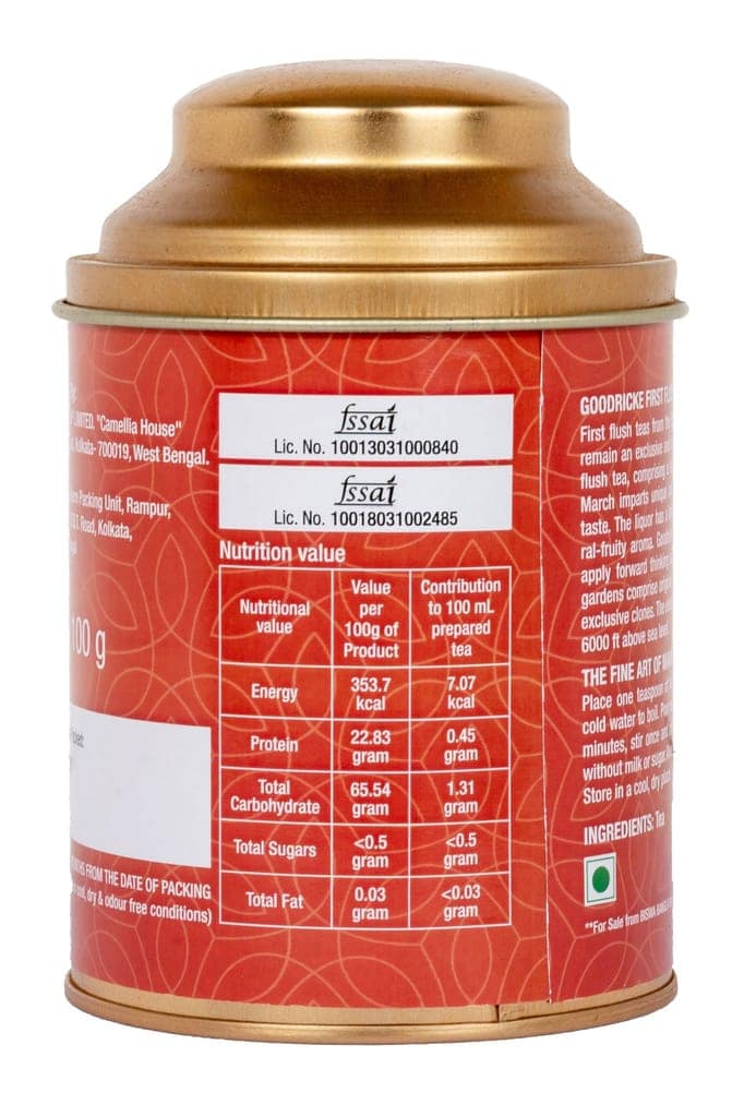 400g 1st Flush Darjeeling Tea - (Mim, Makaibari, Happy Valley & Goodricke Tea Gardens) - 100g per caddy view 9