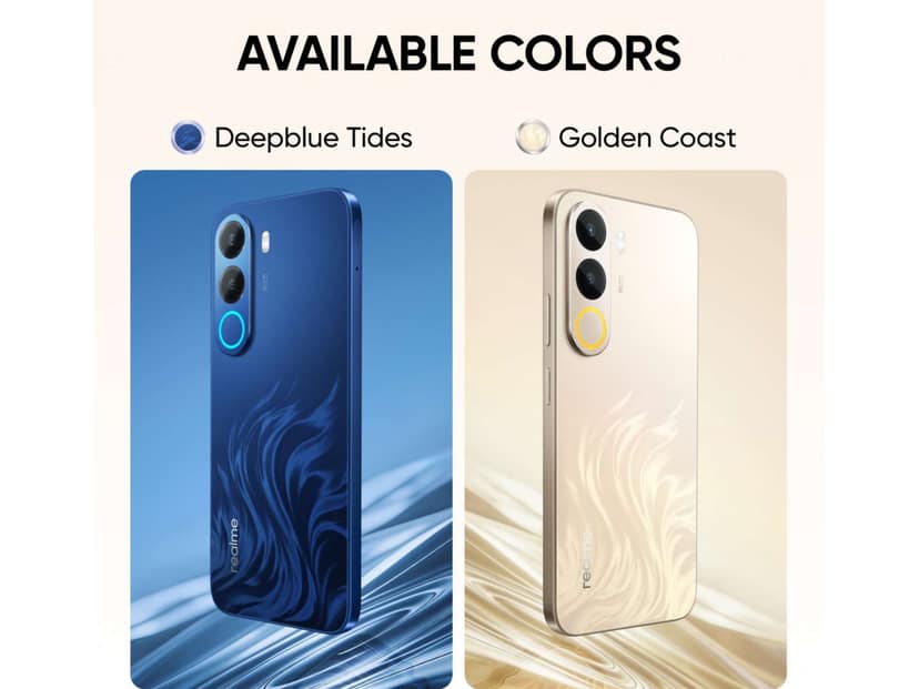 Realme C100X Smartphone, 4GB RAM, 64GB Storage - Deepblue Tides view 4