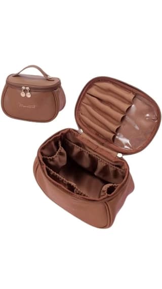 Lifeori Large Makeup Pouch for Women | Cosmetic Bag with Compartments | Travel Toiletry Organizer with Handle