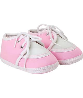 Neska Moda Baby Unisex Lace Baby Pink Booties/Shoes For 0 To 12 Months Infants-BT9
