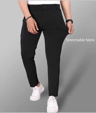 DWIDEN Regular Flat Men's Chinos - Black ( Pack of 1 )