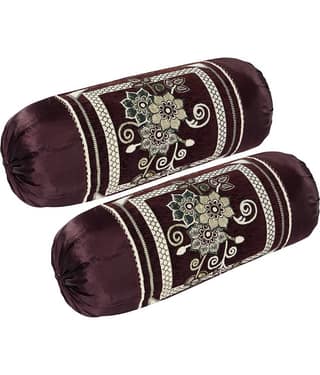 MAHALUXMI COLLECTION Set of 2 Velvet Bolster Covers