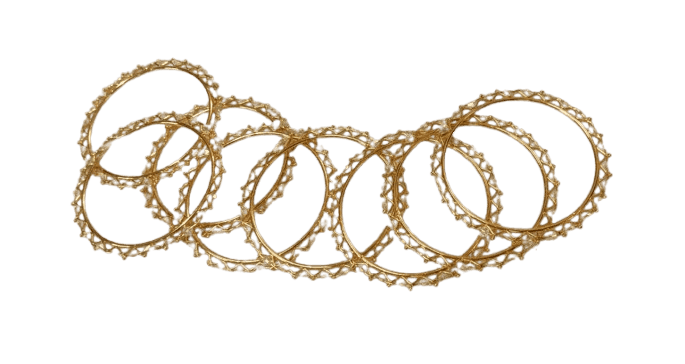 Gold Plated Glossy Finish Stylish Bangles Set for Women and Girls (Pack of 4)
