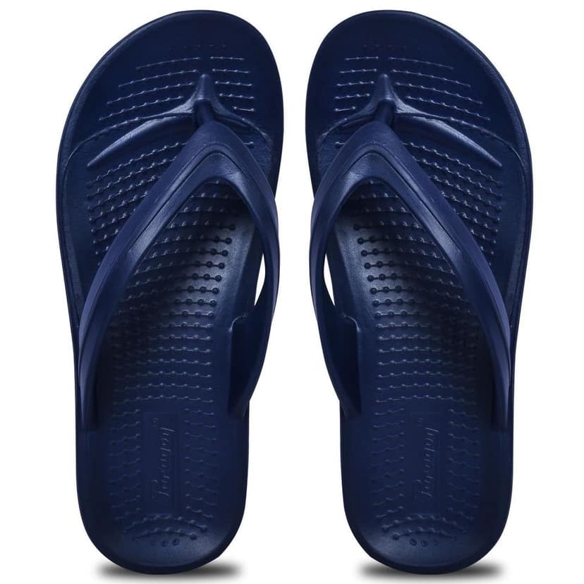 Paragon Daily Wear Lightweight Navy Blue and White Flip Flops for Men view 6