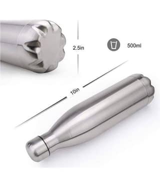Shuangyou Silver 500 mL Hot and Cold Steel Water Bottle set of 1