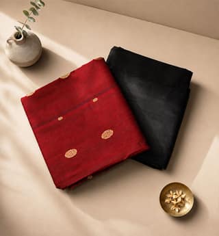 Handloom Chanderi Silk Cotton 3 Piece Suit Set