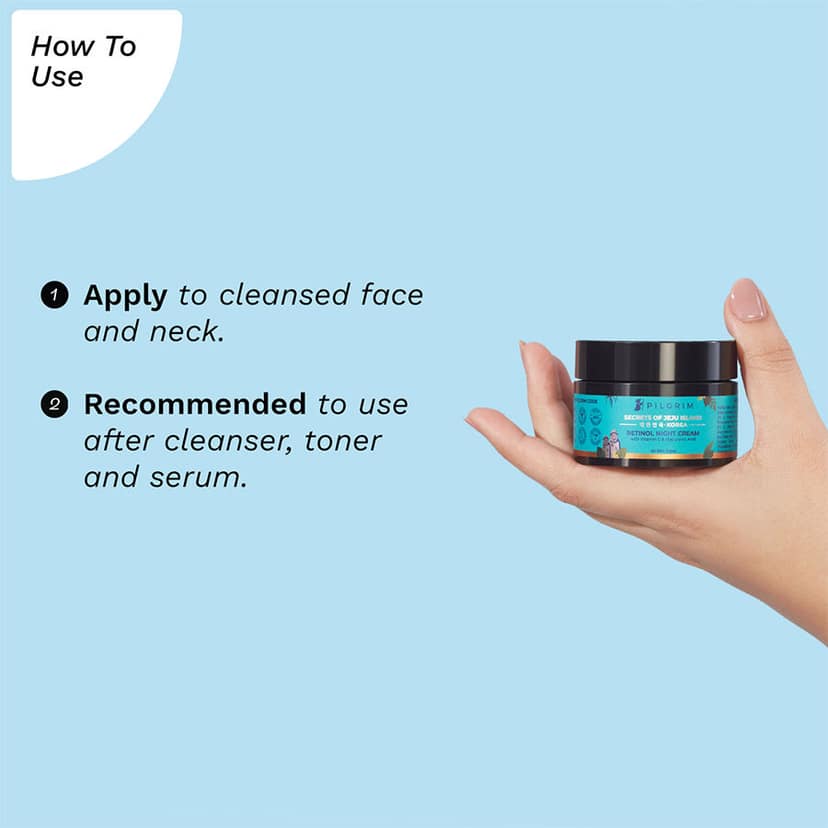 Pilgrim Retinol Anti Aging Night Cream With Hyaluronic Acid & Vitamin C For Radiant Skin view 2