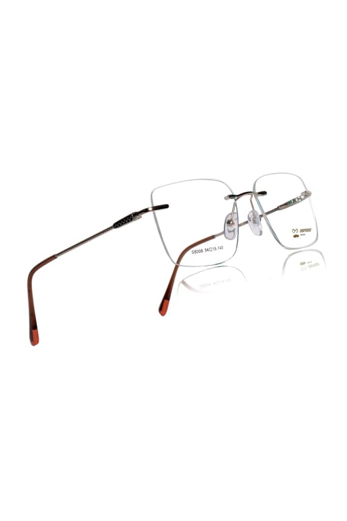 Jodykoes® Premium Rimless Frame for Women and Men: Stylish Rectangle Spectacle Eyeglasses with Anti-Glare Coating