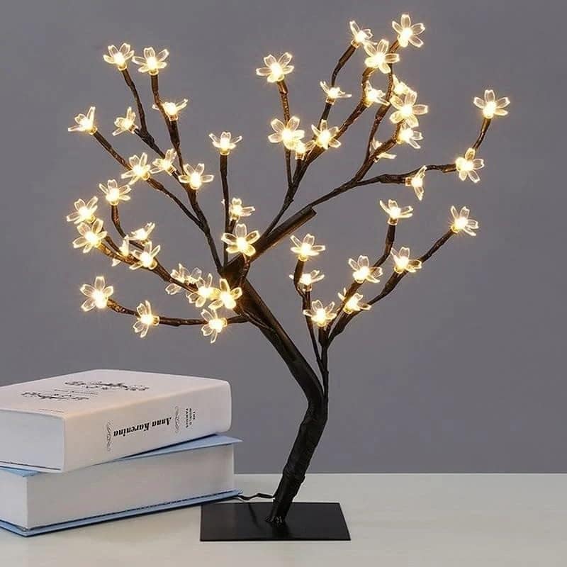GLOWSERIE Metal Tree Lamp Warm White LED Cherry Blossom Tree