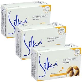 Silka Shea Butter Whitening Face & Body Soap - Pack Of 3 (135g)
