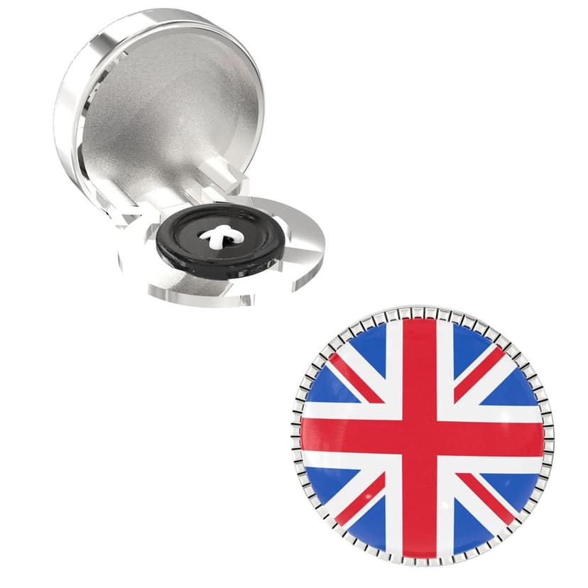 The Smart Buttons - Shirt Button Cover Cufflinks for Men - England Flag Style