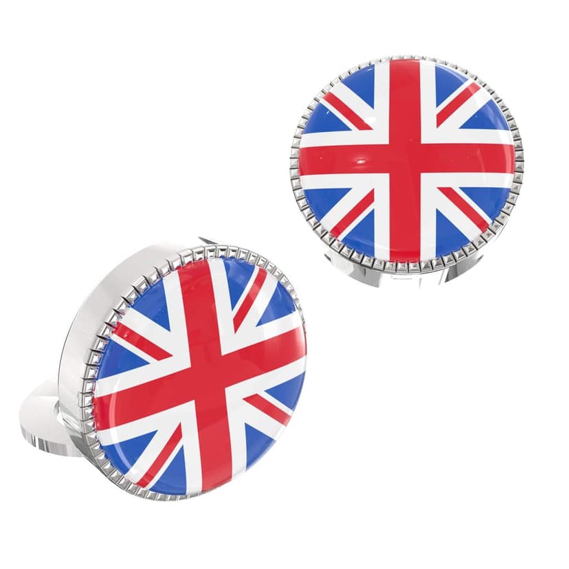 The Smart Buttons - Shirt Button Cover Cufflinks for Men - England Flag Style view 2