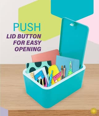 Generic Storage Box Plastic Grey Utility Container ( Set of 1 )