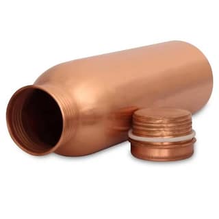 Pure Copper Water Bottle with Advanced Leak Proof Protection, Ayurveda and Yoga Health Benefits. PACK OF 2