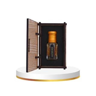 alnaqi fragrances Leather-Noir-Attar 12ml - Luxury Men's Leather Fragrance Oil, No Alcohol Concentrated Spicy-Leather-Attar, High-Strength Saffron-Amber-Scent, Original Executive-Ittar