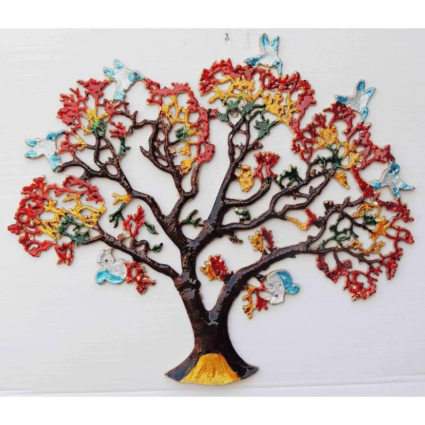 Aluminium Tree Wall Art Showpiece ? Modern Decorative Piece, Height : 20.5 Inch (ZMAS046 X) view 2