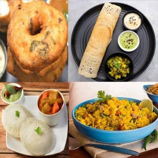 Sfc Special Platter-1. Poha, 1 Masala Dosa, 1 Medu Vada, 1 Idli