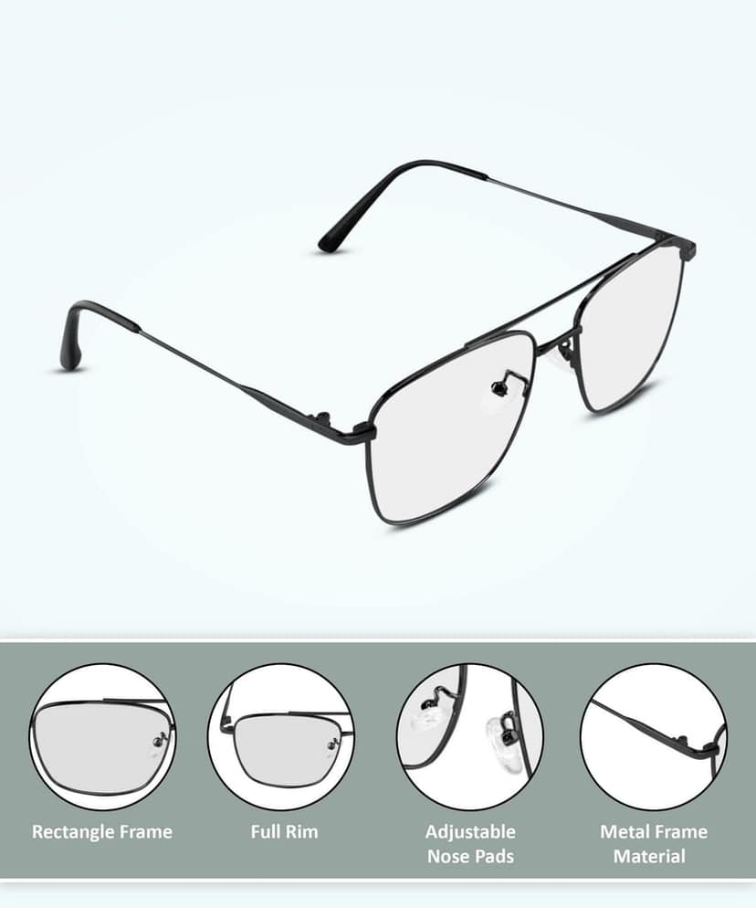 Jodykoes Stylish Looking Metal Square Frame (Black) view 2
