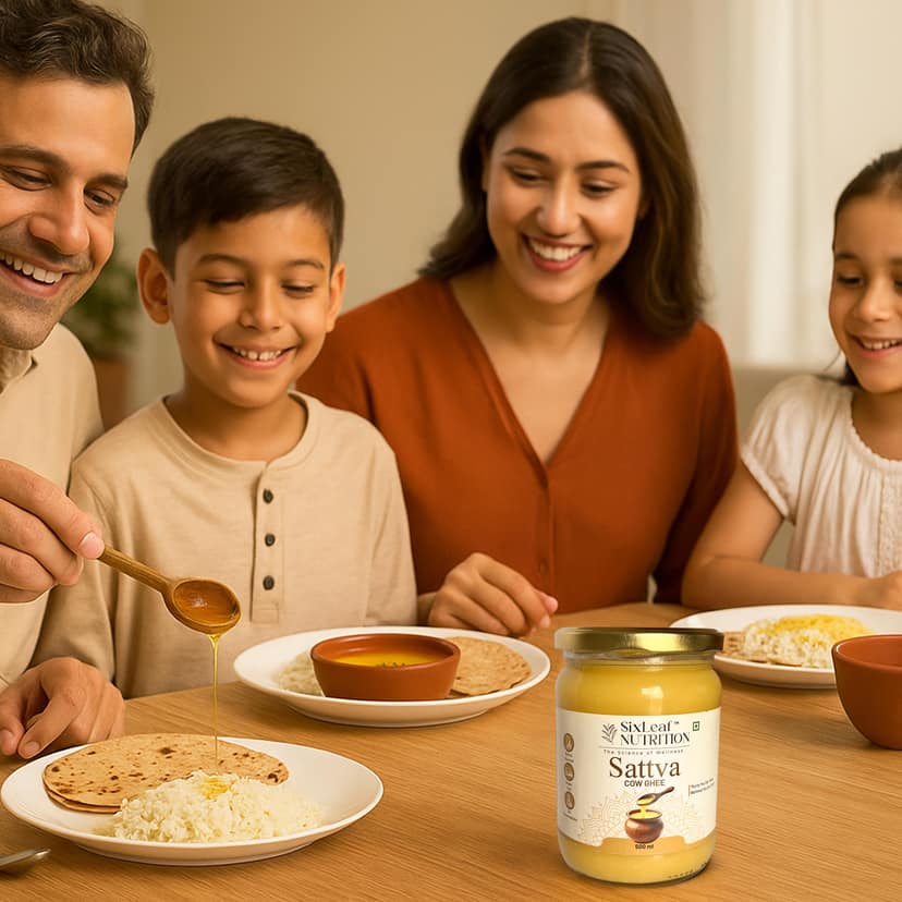 SixLeaf Sattva Cow Ghee 500ml view 5