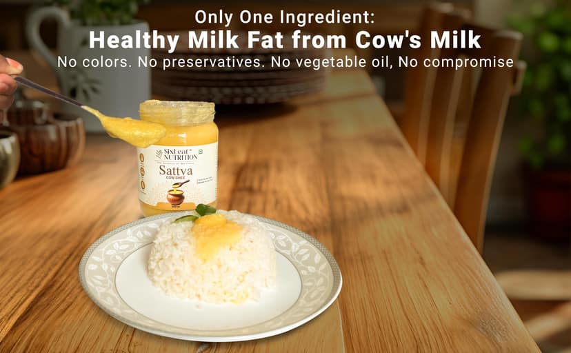 SixLeaf Sattva Cow Ghee 500ml view 7