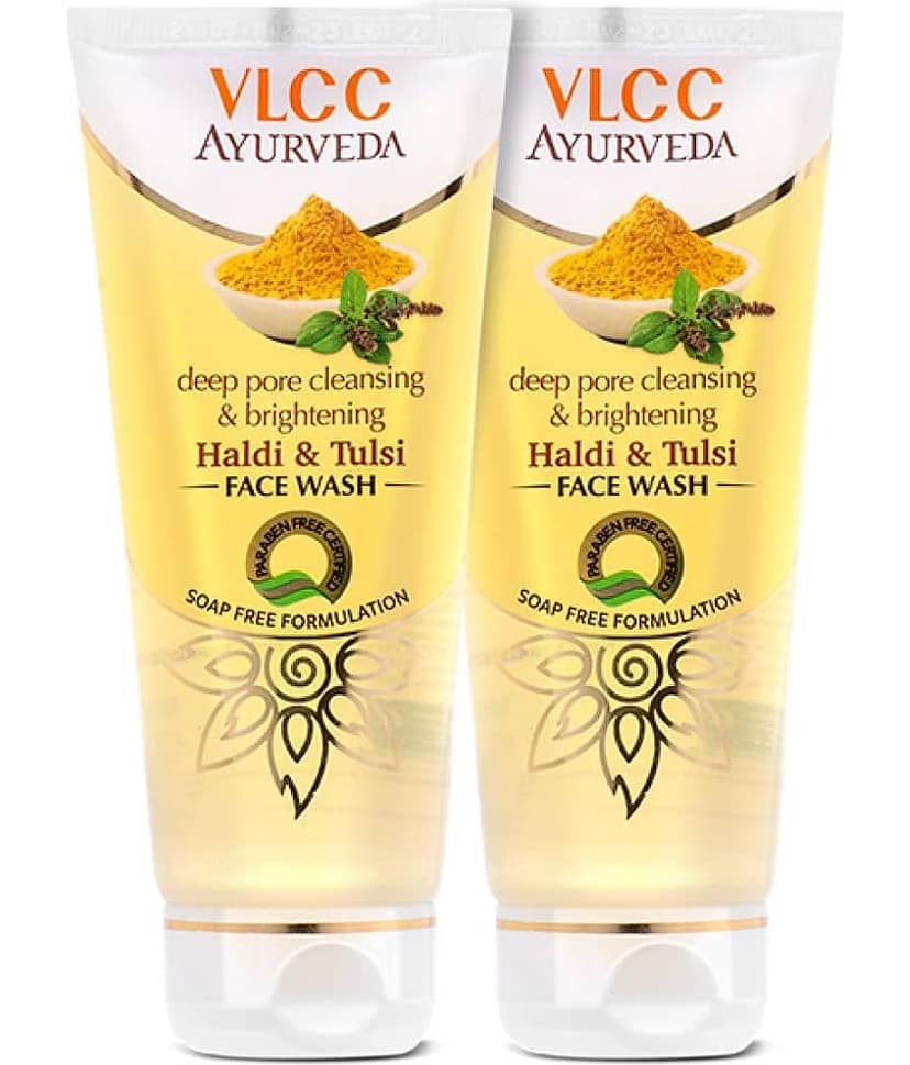 Vlcc Ayurveda Deep Pore Cleansing Haldi & Tulsi Face Wash , 100Ml(Pack Of 2)
