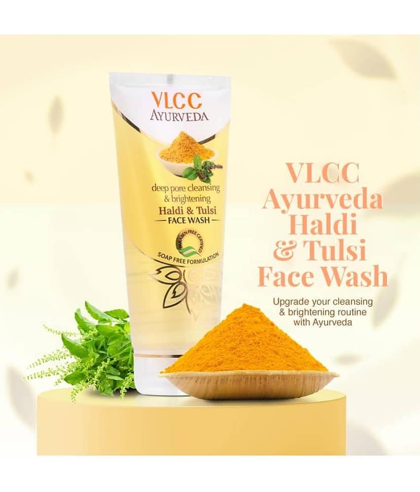 Vlcc Ayurveda Deep Pore Cleansing Haldi & Tulsi Face Wash , 100Ml(Pack Of 2) view 2