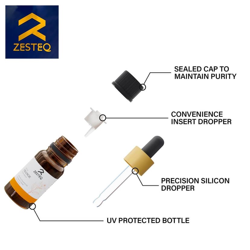 Zesteq Obvious Orange Essential Oil therapeutic use for Aromatherapy (15 ml) view 3