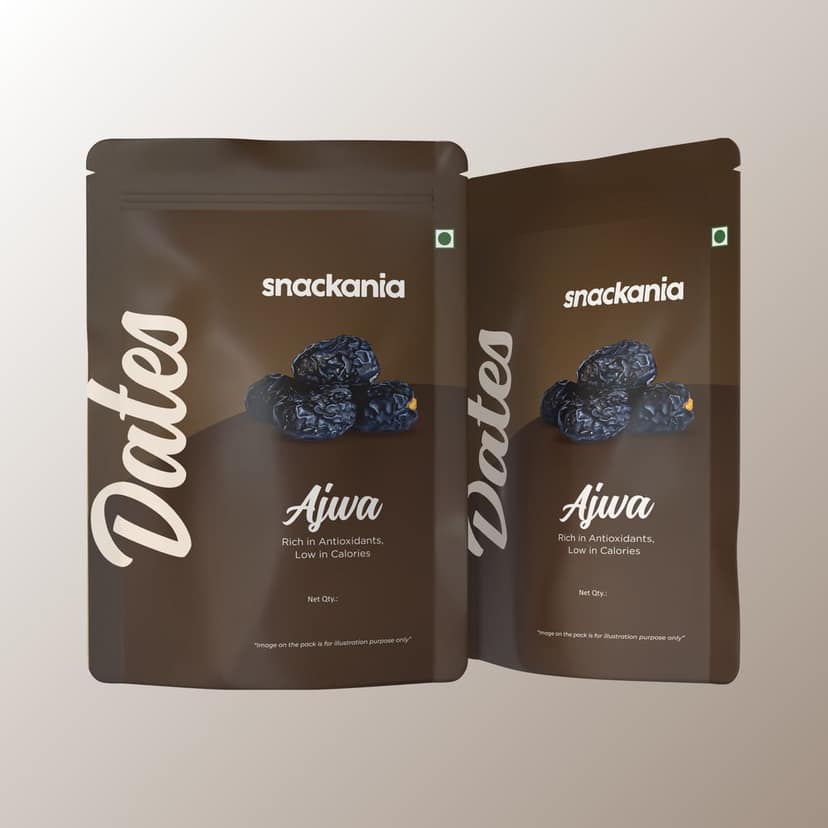 Snackania Ajwa Dates I Healthy & Nutritious Soft Khajoor I Rich In Antioxidants, Vitamins And Minerals 480 Gram view 5
