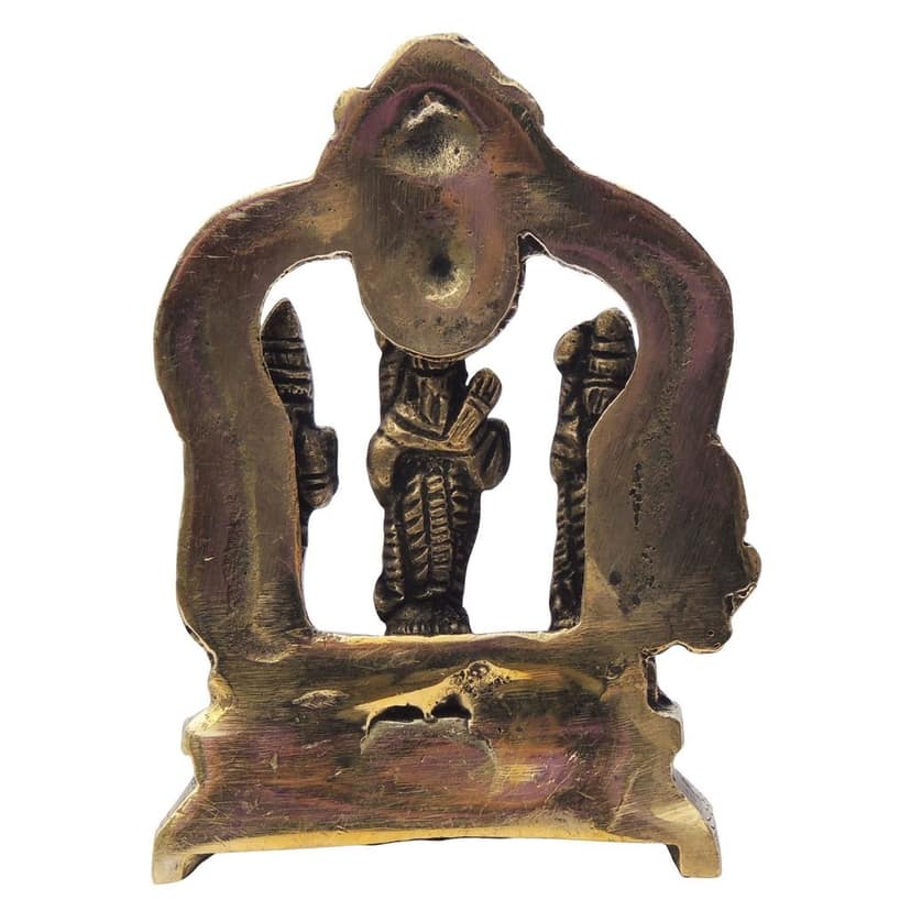 Brass Ram Darbar God Idol Statue | Traditional Indian Brass Murti, Height : 4 Inch (BSMAS1394 A) view 3