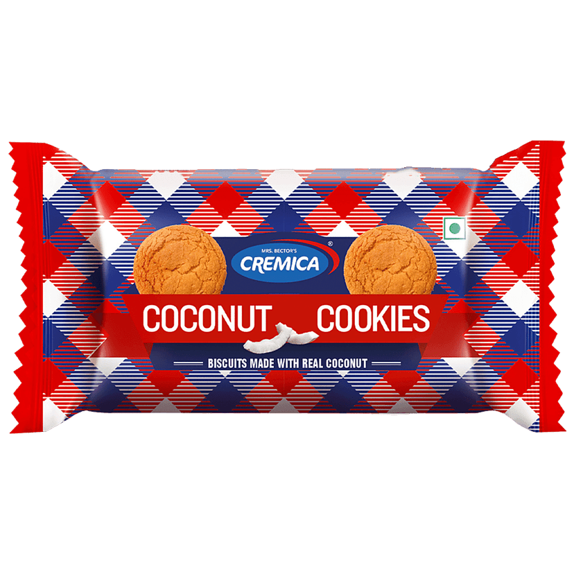 Cremica Coconut Cookies - Made With Real Coconut, 100 G (20% Extra Free)