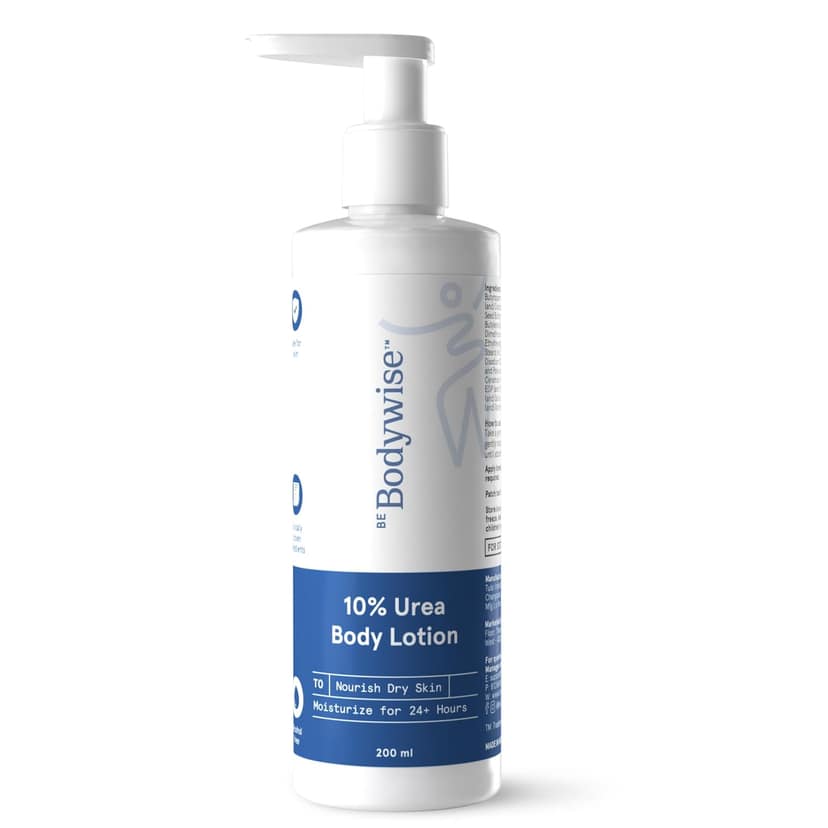 Be Bodywise 10% Urea Body Lotion 200ml | 48 Hour Dry Skin Relief | For Very Dry & Flaky Skin | With Ceramides, Kokum & Mango Seed Butter | Non-Greasy & Lightweight Formula Be Bodywise 10% Urea Body Lotion 200ml | 48 Hour Dry Skin Relief | For Very Dry &