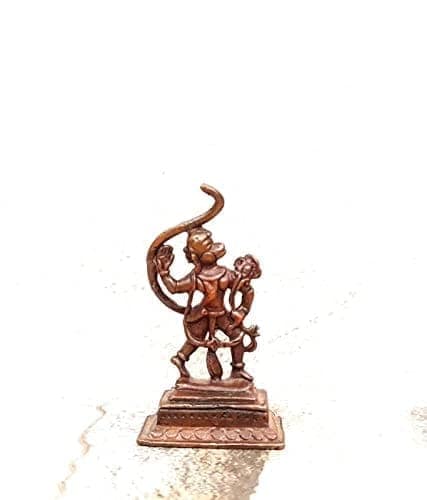 Searchers Paradise - Copper Idols Hanuman, 2.1 inches, Copper Handmade 36 Grams, Patina Antique Finish, Pack of 1 Piece