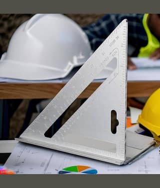 Double Side Scale Aluminium Alloy Metric Inch Triangle Ruler Measurement Hand Tools, Speed Square, Square Layout Tool (7 inch speed square)
