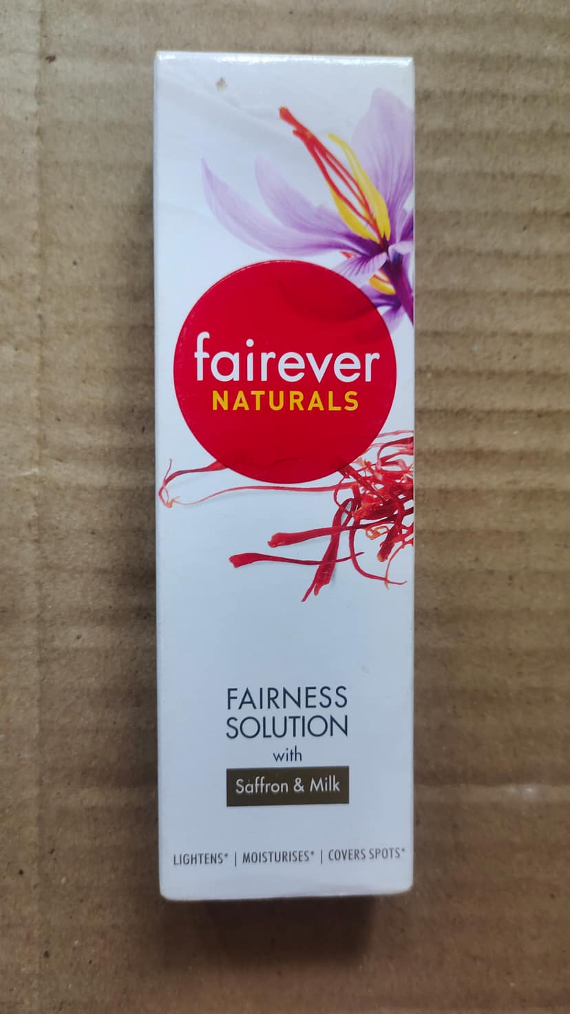 Fairever naturals fairness solution with saffron and milk
