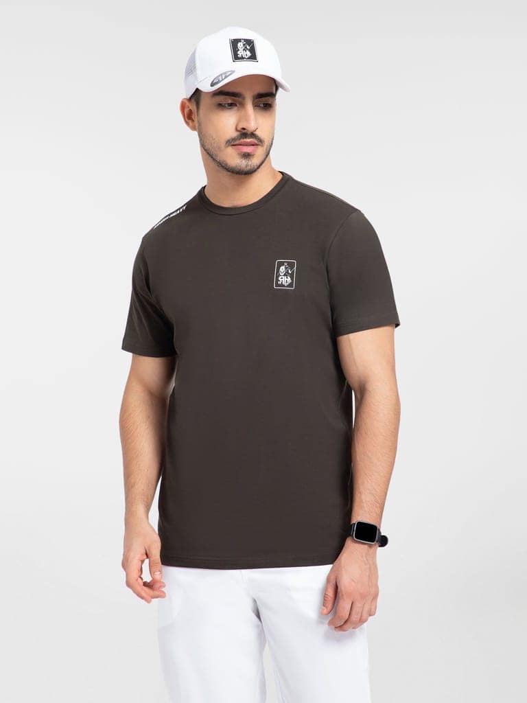 AH olive Round Neck (Cotton) view 3