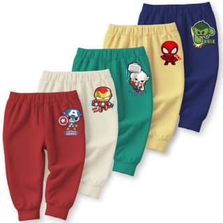 minicult Cotton Pajama Pants with All Over Print for Boys and Girls (Multicolor Designs)(Pack of 5) minicult Cotton Pajama Pants with All Over Print for Boys and Girls (Multicolor Designs)(Pack of 5) - MARVEL / 9-12 M