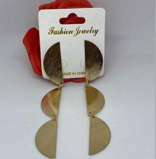 Semi-Circle Gold plated Earrings