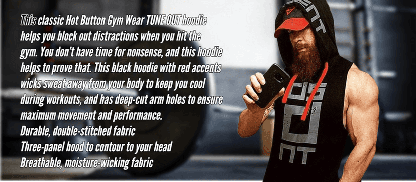Hot Button Printed Gym Vest Hoodie Stringer for Men - Trendy and Functional Workout Apparel view 6