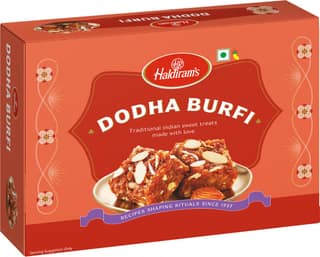 Haldiram's Dodha Burfi Box | Rich Punjabi Fudge Mithai | Traditional Ghee Sweet Box (350 g) - Pack of 2